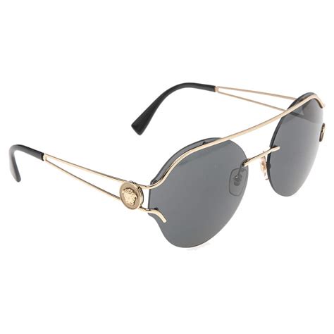 versace black and gold rounded sunglasses|versace millionaire sunglasses.